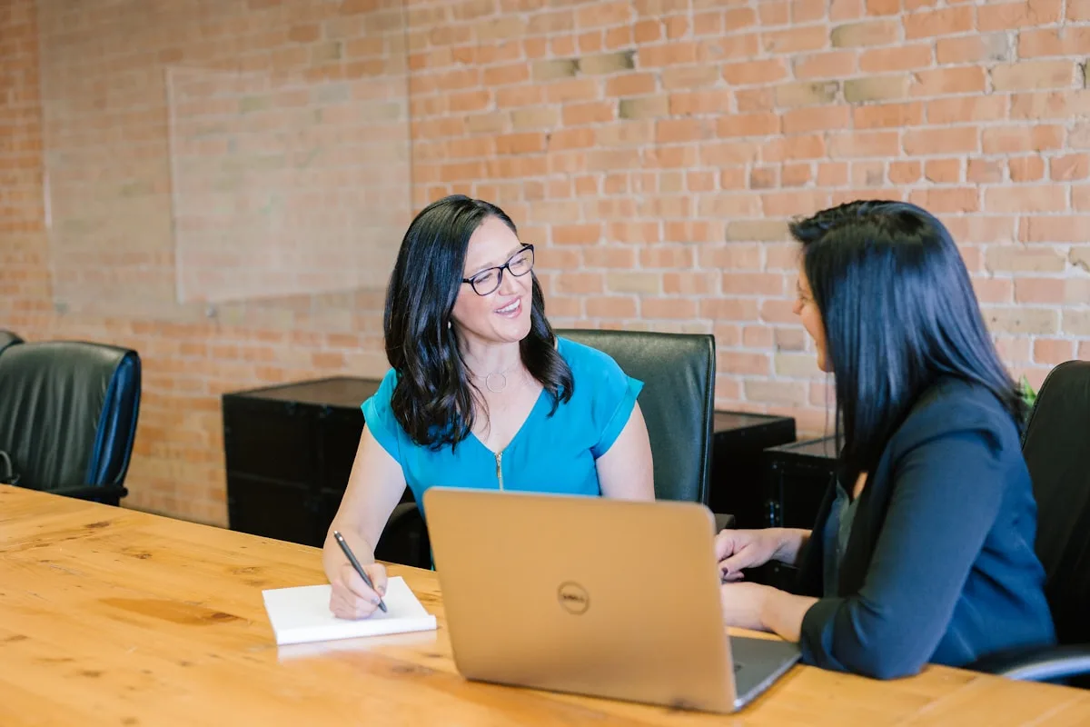 Professional meeting between hiring team and candidate